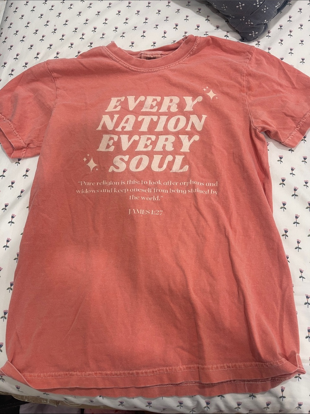 Every Nation Every Soul Graphic Tee - Dusty Rose Pink